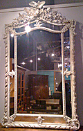 gilded french antique cushion mirror
